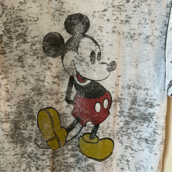 Disney Mickey Mouse Burnout Lightweight Tee Size Medium - Picture 3 of 5